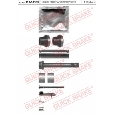 Слика на комплект водещи втулки, спирачен апарат QUICK BRAKE QB113-1430X за  Citroen Jumpy U6U 2.0 i 16V - 138 kоњи бензин