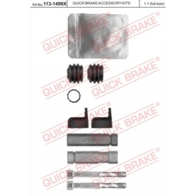 Слика на комплект водещи втулки, спирачен апарат QUICK BRAKE QB113-1499X за  Mercedes Sprinter 3-t Bus (906) 216 (906.713) - 156 kоњи бензин