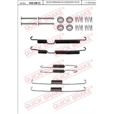 Слика на комплект принадлежности, спирачни челюсти QUICK BRAKE QB105-0813 за  Hyundai Matrix (FC) 1.5 CRDi VGT - 110 kоњи дизел