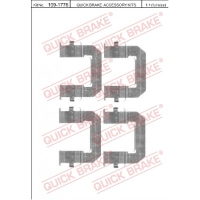 Слика на комплет осигурачи, диск плочки QUICK BRAKE QB109-1776 за  Opel Insignia Hatchback 1.4 - 140 kоњи бензин