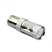 Слика  на Лед сијалица BA15S с 6 х 5W CREE диода и лупа двойна светлина бяла AP BA15S30W1