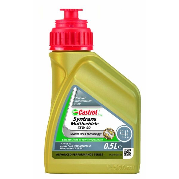 Слика на Масло за рачен менувач CASTROL SYNTRANS MULTI 75W90 0,5L за  мотор Aprilia Habana 50 CatCon. (PK) - 3 kоњи горична смес