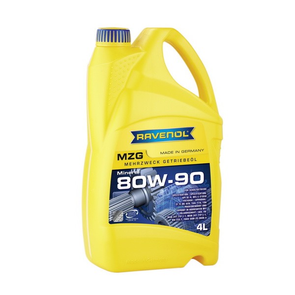 Слика на Масло за рачен менувач RAVENOL RAV MZG 80W90 GL-4 4L за  мотор Aprilia Habana 50 CatCon. (PK) - 3 kоњи горична смес