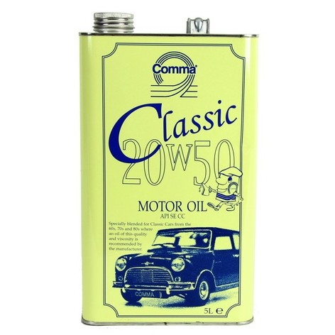 Слика на Моторно масло COMMA CLASSIC MOT.OIL 20W50 5L за  Audi 80 Sedan (89, 89Q, 8A, B3) 1.8 E - 112 kоњи бензин