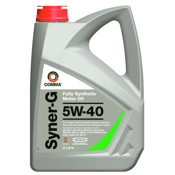 Слика на Моторно масло COMMA SYNER-G 5W40 4L за  Ford Mondeo 4 Turnier 2.0 SCTi - 203 kоњи бензин