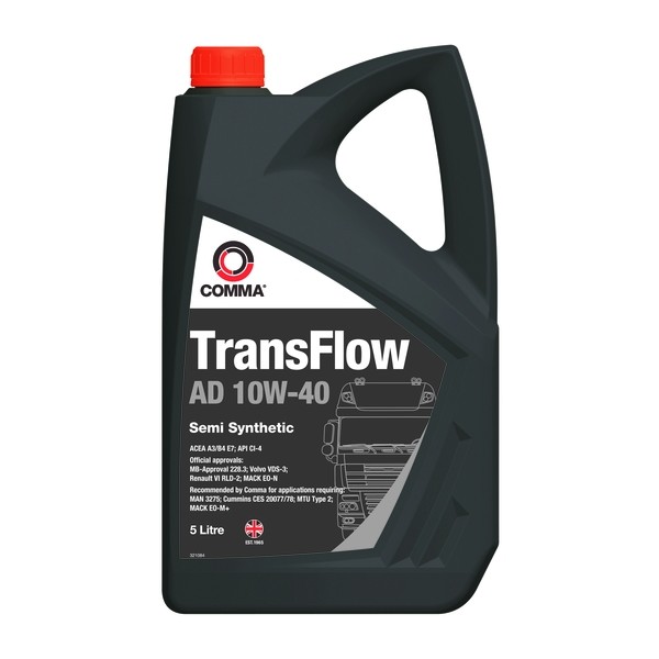 Слика на Моторно масло COMMA TRANSFLOW AD 10W40 5L за  Audi 100 Sedan (44, 44Q, C3) 2.2 - 107 kоњи бензин