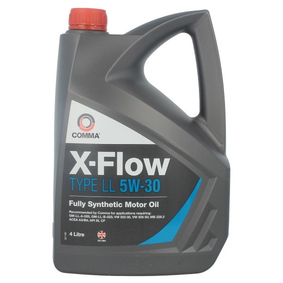 Слика на Моторно масло COMMA X-FLOW LL 5W30 SYNT. 4L за  Audi A4 (8W2, B9) 2.0 TFSI quattro - 252 kоњи бензин