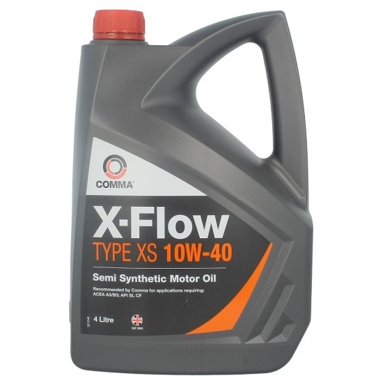Слика на Моторно масло COMMA X-FLOW XS 10W40 SEMI. 4L за  мотор Kymco Newsento NewSento 50i (V7) - 4 kоњи бензин
