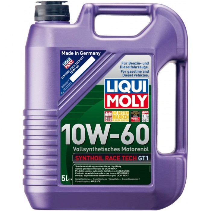 Слика на Моторно масло LIQUI MOLY SYNTHOIL RACE TECH 10W60 5L за  Alfa Romeo MITO (955) 1.4 TB - 155 kоњи бензин