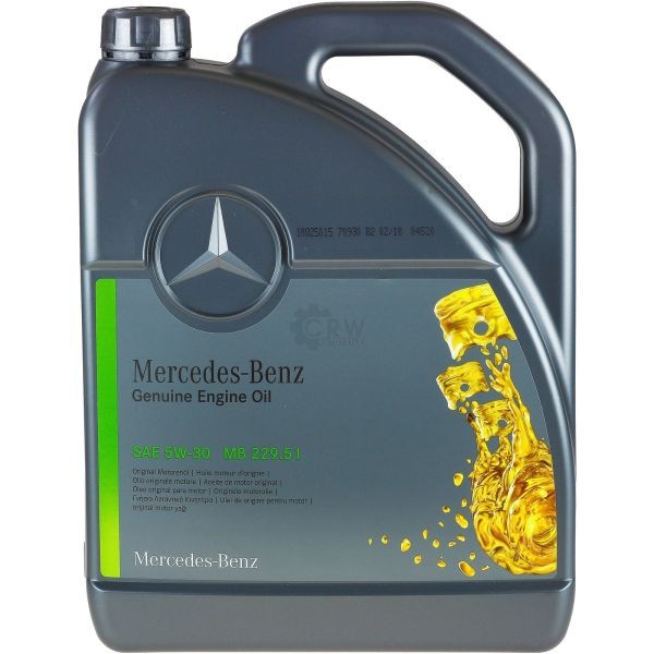 Слика на Моторно масло Mercedes 5w30 5L 000989970105 за  камион MAN F 90 19.322 FS,19.322 FLS,19.322 FLLS - 320 kоњи дизел