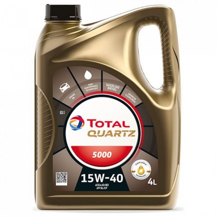 Слика на Моторно масло TOTAL QUARTZ 5000 15W40 4L за  Ford Escort 4 Estate (AWF,AVF) 1.6 D - 54 kоњи дизел