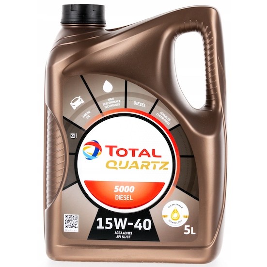 Слика на Моторно масло TOTAL QUARTZ 5000 DIESEL 15W40 5L за  Ford Escort 4 Estate (AWF,AVF) 1.6 D - 54 kоњи дизел