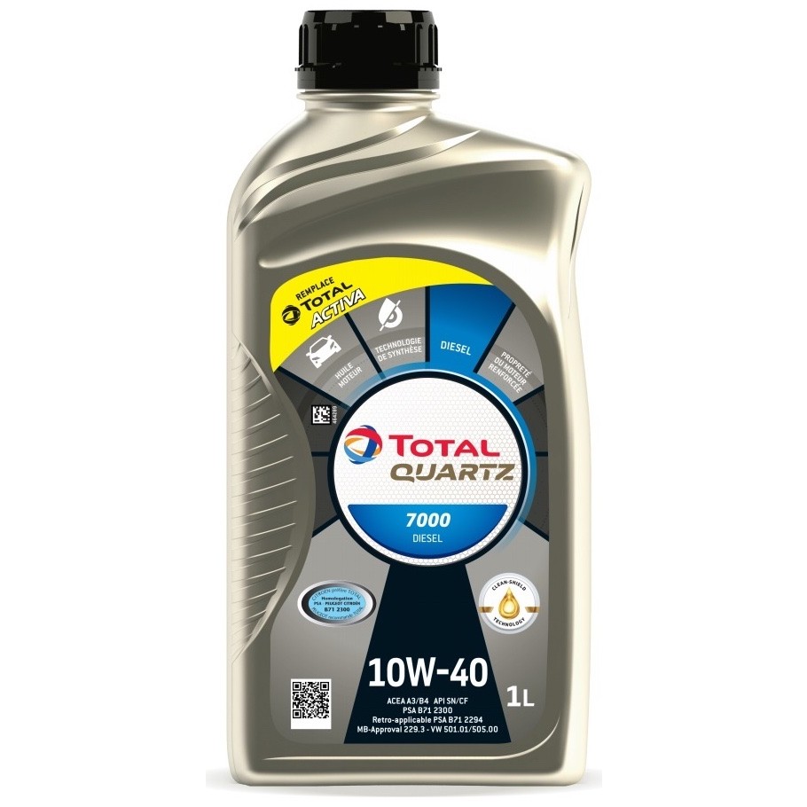 Слика на Моторно масло TOTAL QUARTZ 7000 DIESEL 10W40 1L за  BMW 1 F21 116 d - 116 kоњи дизел