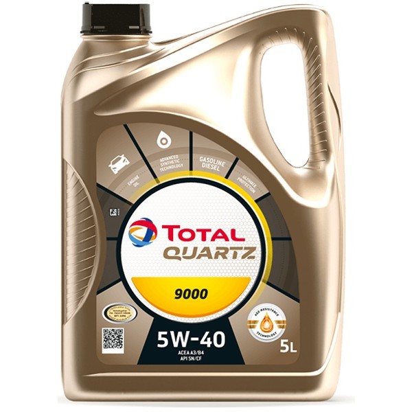 Слика на Моторно масло TOTAL QUARTZ 9000 5W40 5L за  Ford Escort MK 5 Estate (gal,avl) 1.6 - 105 kоњи бензин