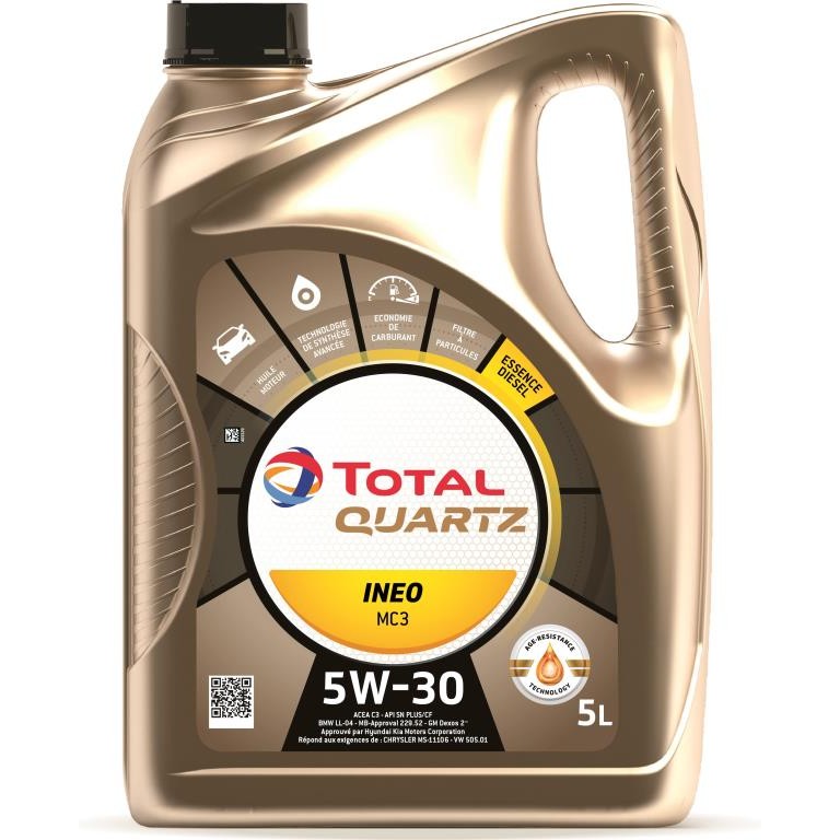 Слика на Моторно масло TOTAL QUARTZ INEO MC3 5W30 5L за  Opel Karl (C16) 1.0 - 73 kоњи бензин