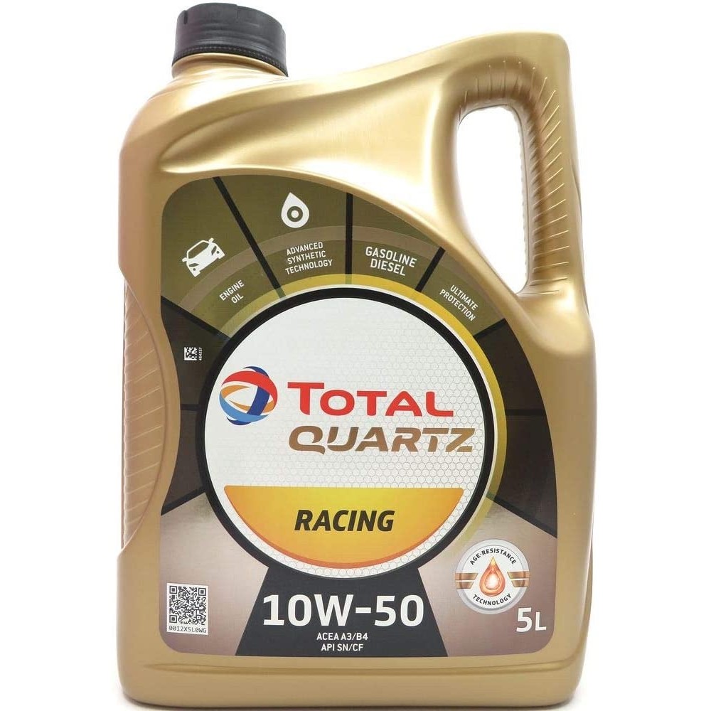 Слика на Моторно масло TOTAL QUARTZ RACING 10W50 5L за  Alfa Romeo Spider (916S) 2.0 T.SPARK 16V (916S2B) - 155 kоњи бензин