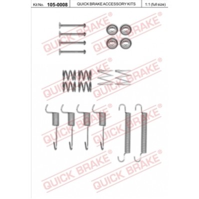 Слика на Накладки за ръчна спирачка QUICK BRAKE QB105-0008 за  Dodge Attitude 1.6 - 125 kоњи бензин