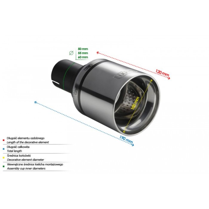 Слика на Накрајник за ауспух ULTER-SPORT ULT N1-16/60 за  мотор Kawasaki H H1-B - 60 kоњи горична смес