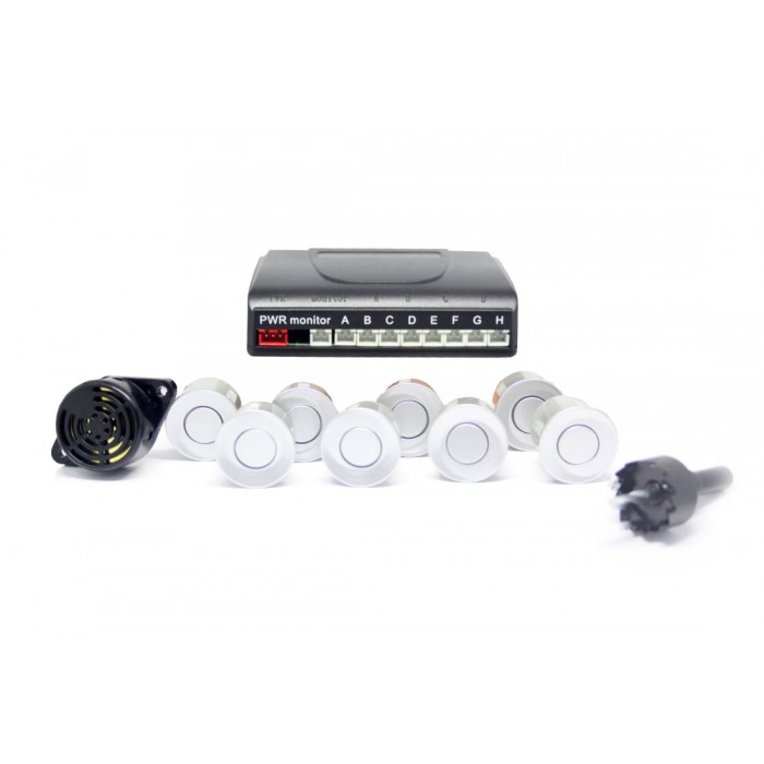 Слика на Парктроник со 8 сензора и звукова сигнализация - сребристи датчици AP PS8S за  камион Iveco Daily 1 Bus A 40-10 (94139111, 94139131, 94139311, 94139315...) - 103 kоњи дизел