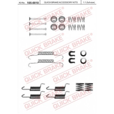 Слика на Принадлежности за ръчна спирачка QUICK BRAKE QB105-0010 за  Mitsubishi Lancer Ex Sportback (CX A) 2.0 Ralliart (CX4A) - 241 kоњи бензин