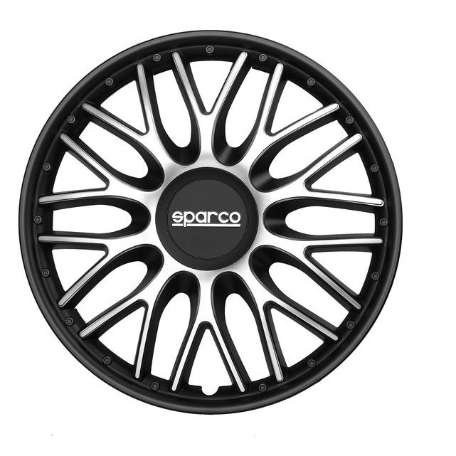 Слика на Раткапни ROMA 14 сребрени/црни SPARCO SPC1496SVBK за  BMW 3 Sedan F30 F35 F80 320 d - 200 kоњи дизел