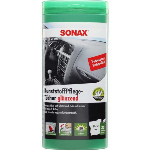 Слика на Салфетки na пластмаси и табло 25 бр. SONAX AC SX412100 за  CHRYSLER 300C Sedan 6.1 SRT8 - 431 kоњи бензин