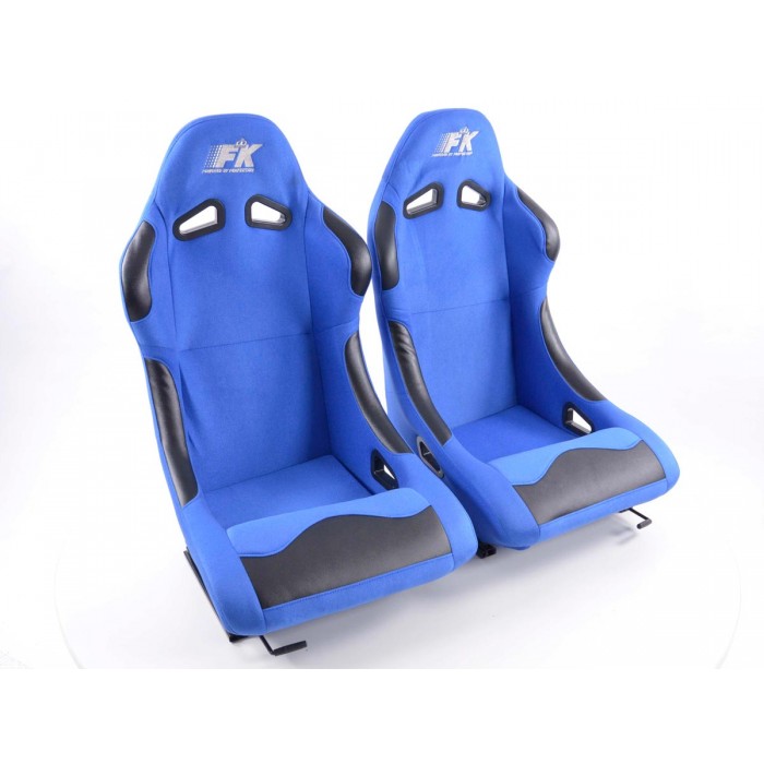Слика на Спортски седишта комплет 2 бр. Basic плави FK Automotive FKRSE323/323 за  BMW X3 E83 2.0 i - 150 kоњи бензин
