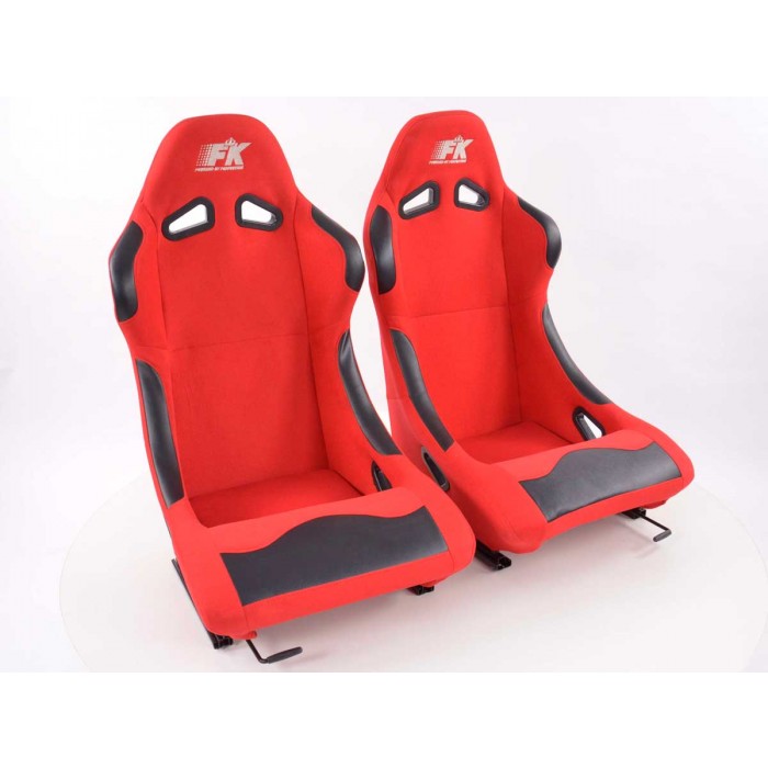 Слика на Спортски седишта комплет 2 бр. Basic црвени / FK Automotive FKRSE327/327 за  BMW X6 E71 xDrive30d - 211 kоњи дизел