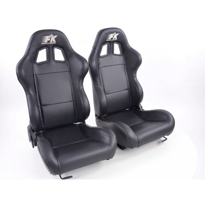 Слика на Спортски седишта комплет 2 бр. Boston еко кожа црни FK Automotive FKRSE010141 за  Jaguar XE (x760) 2.0 - 300 kоњи бензин
