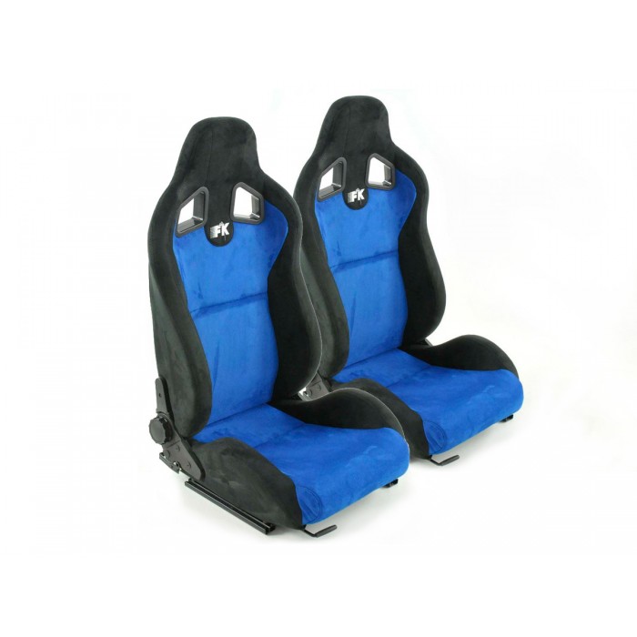 Слика на Спортски седишта комплет 2 бр. Columbus еко кожа плави/црни FK Automotive FKRSE011047 за  Mazda CX-5 (KE, GH) 2.2 D - 150 kоњи дизел