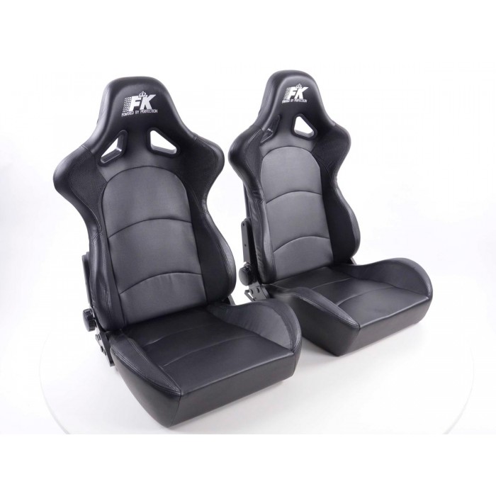 Слика на Спортски седишта комплет 2 бр. Control еко кожа црни FK Automotive FKRSE411-1/411-2 за  BMW Alpina B3 (E36) 3.2 - 265 kоњи бензин