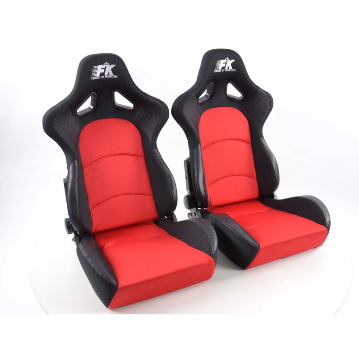 Слика на Спортски седишта комплет 2 бр. Control црвени /црни FK Automotive FKRSE405-1/405-2 за  Seat Arona (KJ7) 1.6 TDI - 115 kоњи дизел