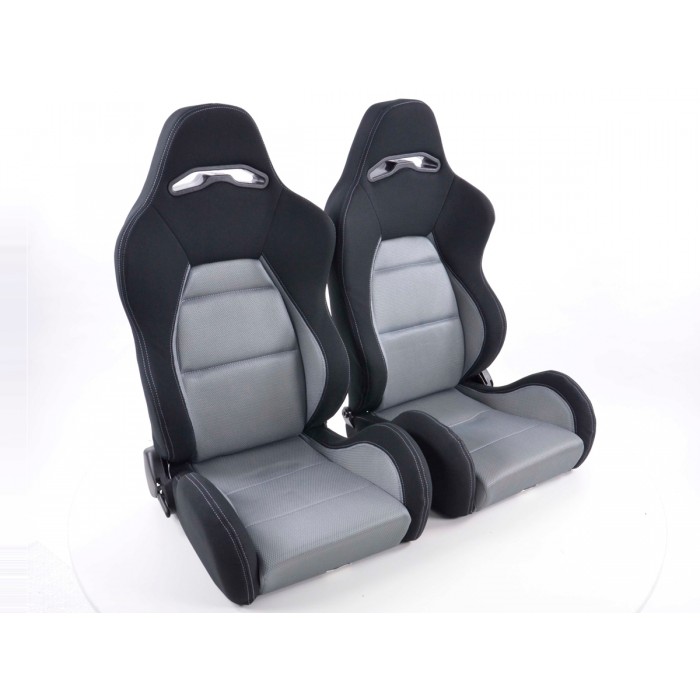 Слика на Спортски седишта комплет 2 бр. Edition 3 сиви/црни FK Automotive DP031 за  CHEVROLET CAPTIVA C100,C140 2.0 D - 150 kоњи дизел