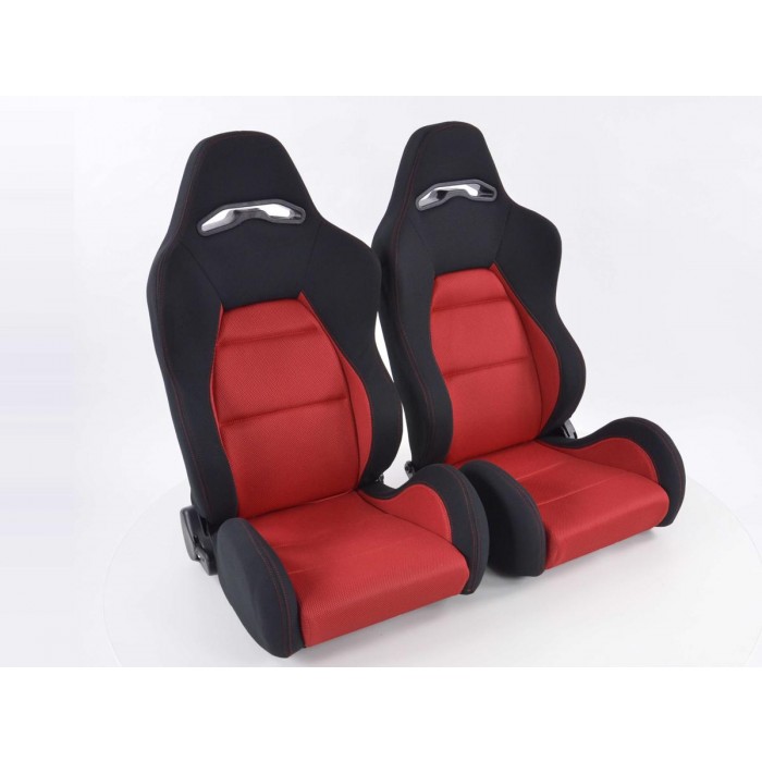 Слика на Спортски седишта комплет 2 бр. Edition 3 црвени /црни FK Automotive DP027 за  Audi 100 Sedan (4A, C4) 2.0 E quattro - 115 kоњи бензин