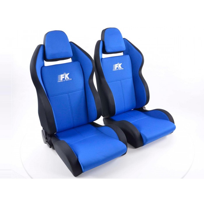 Слика на Спортски седишта комплет 2 бр. Race 5 плави/црни FK Automotive FKRSE755/756 за  мотор Kawasaki KLX KLX 250 S - 0 kоњи 