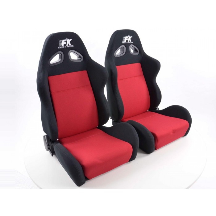 Слика на Спортски седишта комплет 2 бр. Sport црни/црвени / FK Automotive FKRSE019L/019R за  Alfa Romeo 164 Sedan 2.5 TD (164.K2A, 164.K2B) - 125 kоњи дизел