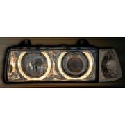 Слика  на Тунинг фарови за BMW E36 Angel Eyes (1991-2000) 4d sedan - хром AP SWB04D