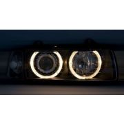 Слика  на Тунинг фарови за BMW E36 Angel Eyes (1991-2000) 4d sedan - црни AP SWB04DB