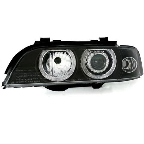 Слика на Тунинг фарови Angel Eyes BMW E39 (1995-2000) - црни AP SWB07DB за  BMW 5 Touring E39 525 d - 163 kоњи дизел