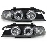 Слика на Тунинг фарови Angel Eyes BMW E39 (1995-2003) - црни AP SWB07XB