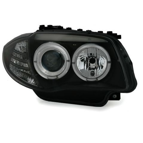 Слика на Тунинг фарови Angel Eyes BMW E87 / E81 (2004-2009) - црни AP SWB14BCCFL за  BMW 1 F21 125 d - 211 kоњи дизел