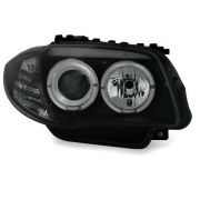 Слика на Тунинг фарови Angel Eyes BMW E87 / E81 (2004-2009) - црни AP SWB14BCCFL