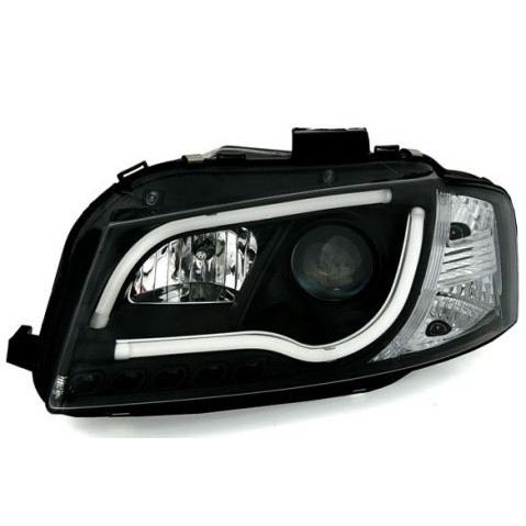 Слика на Тунинг фарови Lightbar Design за Audi А3 (2003-2008) - црни AP SWA11SLGXB за  Audi A3 (8P1) 2.0 TDI - 136 kоњи дизел