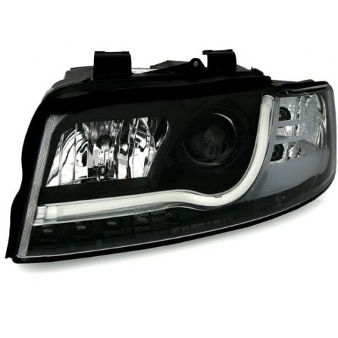 Слика на Тунинг фарови за Audi A4 B6 Lightbar Design (2001-2004) - црни AP SWA04SLGXB за  Audi A4 Avant (8K5, B8) 1.8 TFSI - 170 kоњи бензин